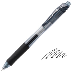 Pentel EnerGel-X Retractable Liquid Gel Pen 0.5mm Black