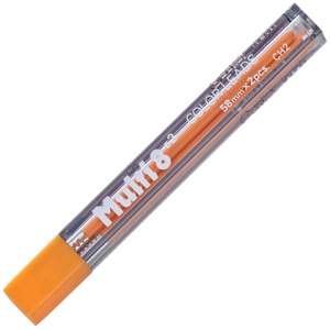 Pentel Multi 8-Colour Pencil Refill 2 x 2.0mm Orange
