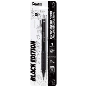 Pentel GraphGear 1000 Expert Mechanical Drafting Pencil 0.5mm Black Edition