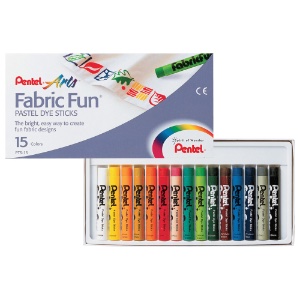 Pentel Arts Fabric Fun Pastel Dye Sticks 15 Set Assorted