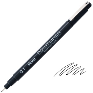 Pentel Arts Pointliner Pigment Pen 0.1mm Black