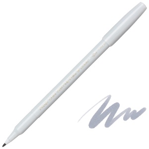 Pentel Arts Color Pen Fine Point Marker Silver Gray 126