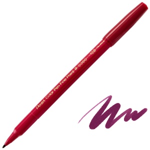 Pentel Arts Color Pen Fine Point Marker Dark Red 128