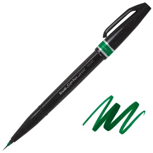 Pentel Arts Sign Pen Micro Brush Green