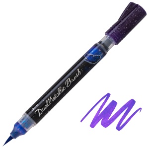 Pentel Arts DualMetallic Brush Pen Violet/Blue