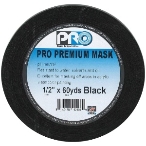 Pro Tapes Pro Premium Masking Tape 1/2"x60yd Black