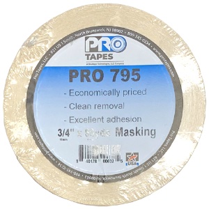 Pro Tapes Pro 795 Masking Tape 3/4"x60yd