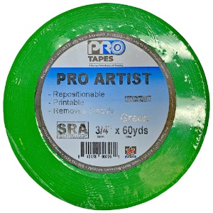 Pro Tapes Pro Artist Tape 3/4"x60yd Green