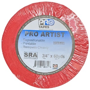 Pro Tapes Pro Artist Tape 3/4"x60yd Red