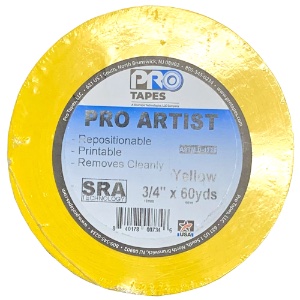 Pro Tapes Pro Artist Tape 3/4"x60yd Yellow