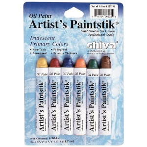 Shiva Professional Oil Paint Oilstiks Iridescent Primary 6 Set