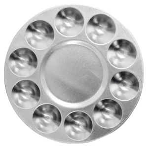 Richeson Round Aluminum Tray 10-Well 6.75"