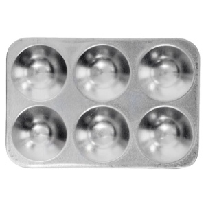 Richeson Rectangle Aluminum Tray 6-Well 3.5"x5.25"