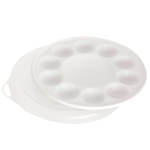 Richeson 11 Well Round Mixing Tray w/ Plastic Cover