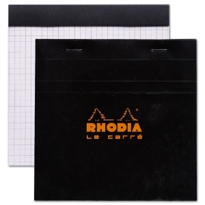 Rhodia Le Carre Graph Pad 5.75"x5.75" Black