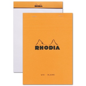 Rhodia Blank Pad A5 6"x8.25" Orange