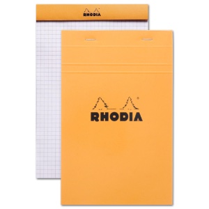 Rhodia A5 Graph Paper Pad 80 Sheets 6"x8.25" Orange
