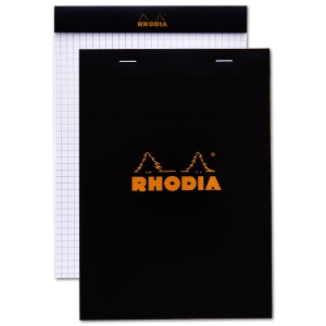 Rhodia Graph A5 Pad 6"x8.25" Black