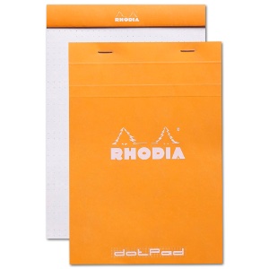 Rhodia A5 Dot Paper Pad 80 Sheets 6"x8.25" Orange
