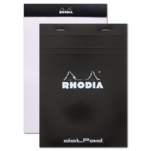 Rhodia A5 Dot Paper Pad 80 Sheets 6"x8.25" Black