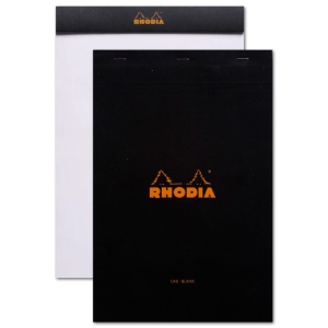 Rhodia Blank Pad A4+ 8.25"x12.5" Black