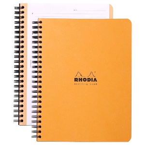 Rhodia A5+ Meeting Book 80 Sheets 6.5"x8.25" Orange