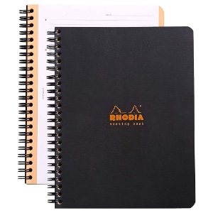 Rhodia A5+ Meeting Book 80 Sheets 6.5"x8.25" Black