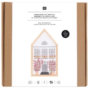Rico Design Cross Stitch Kit 4.7"x8.9" Spring House