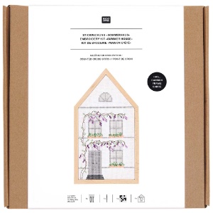 Rico Design Cross Stitch Kit 4.7"x8.9" Summer House