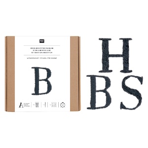 Rico Design Stick & Stitch Kit Alphabet Black