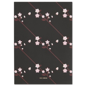 Rico Design Paper Poetry A5 Dot Notepad 50 Sheets Sakura Black