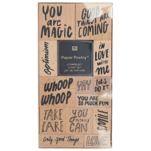 Rico Design Paper Poetry Wooden Stamp 13 Set You Are Magic