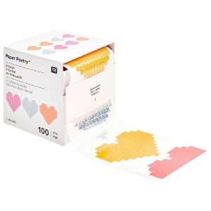 Rico Design Paper Poetry Sticker Roll 100 Piece Hearts