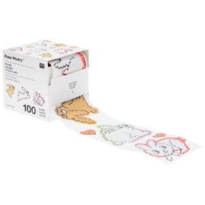 Rico Design Paper Poetry Sticker Roll 100 Piece Bunnies