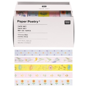 Rico Design Paper Poetry Washi Tape 5 Set Flowers