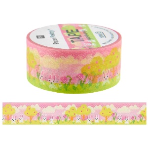 Rico Design Paper Poetry Washi Tape 10m Pixel Landscape Pink