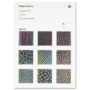 Rico Design Paper Poetry A5 Scratch Paper Pad 15 Sheets Rainbow
