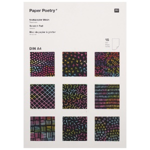 Rico Design Paper Poetry A4 Scratch Paper Pad 15 Sheets Rainbow
