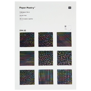 Rico Design Paper Poetry A3 Scratch Paper Pad 15 Sheets Rainbow