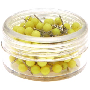 Rico Design Paper Poetry Push Pin 16mm 100 Pack Neon Yellow