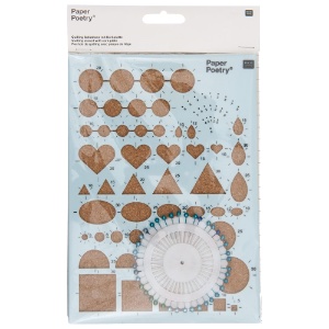 Rico Design Paper Poetry Cork Quilling Stencil