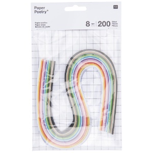 Rico Design Paper Poetry Quilling Paper 8mm x 200 Strips Multi-Color