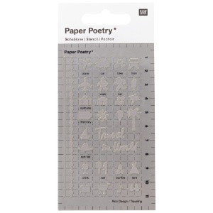 Rico Design Paper Poetry Journaling Stencil Traveling