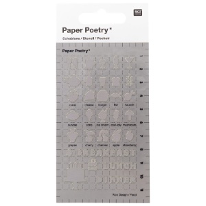 Rico Design Paper Poetry Journaling Stencil Food