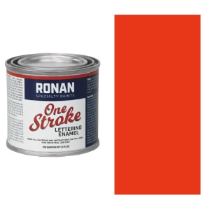 Ronan Paints One Stroke Lettering Enamel 4oz Red Orange