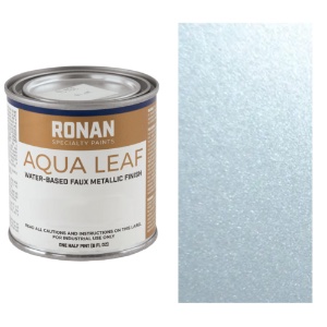 Ronan Paints Aqua Leaf Faux Metallic 8oz Bright Silver