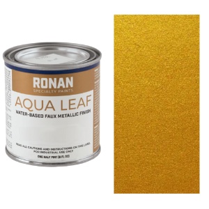 Ronan Paints Aqua Leaf Faux Metallic 8oz Mayan Gold
