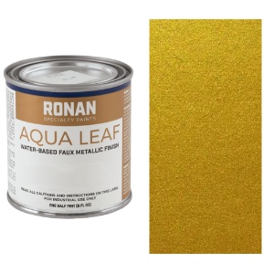 Ronan Paints Aqua Leaf Faux Metallic 8oz Rich Gold
