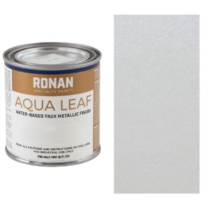 Ronan Paints Aqua Leaf Faux Metallic 8oz Platinum