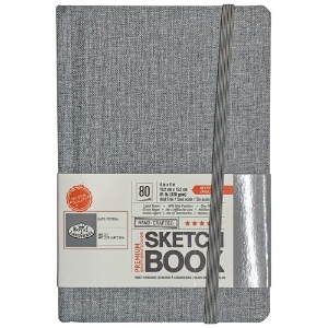 Royal & Langnickel Hardbound Sketchbook 80 Sheets 4"x6" Gray